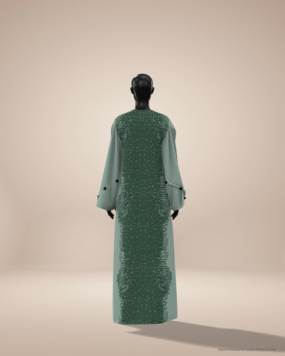 Ready-to-Stitch Abaya Fabric Set — 07