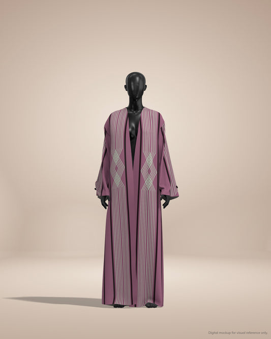 Ready-to-Stitch Abaya Fabric Set — 09