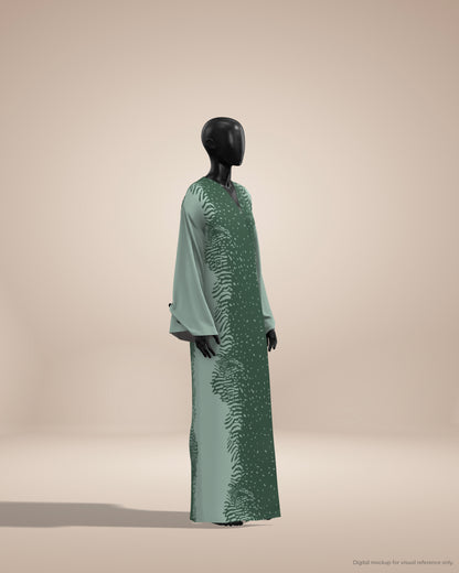 Ready-to-Stitch Abaya Fabric Set — 07