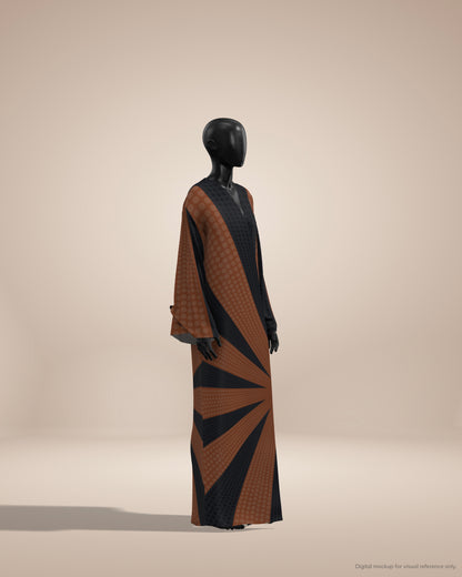 Ready-to-Stitch Abaya Fabric Set — 03