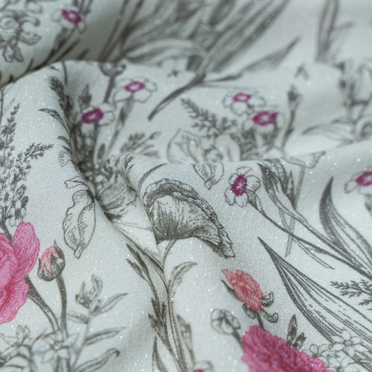 Natural | Soie - Viscose Metallic